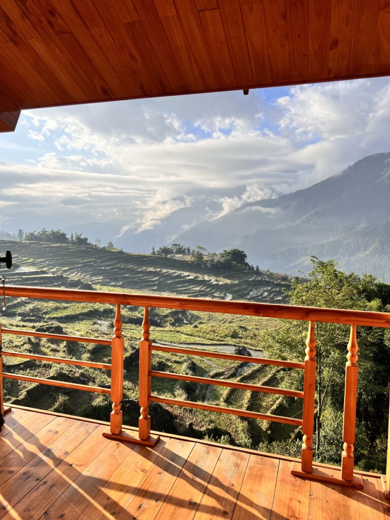 Ausblick aus unserer Unterkunft in Sa Pa, Vietnam